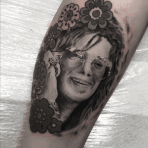 Janis Joplin tattoo. #portraittattoo 