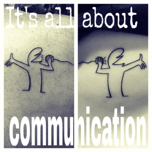 ##communication #tattoo #linework #obartattoo 