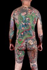 Japanese Lady and Serpent Tattoo