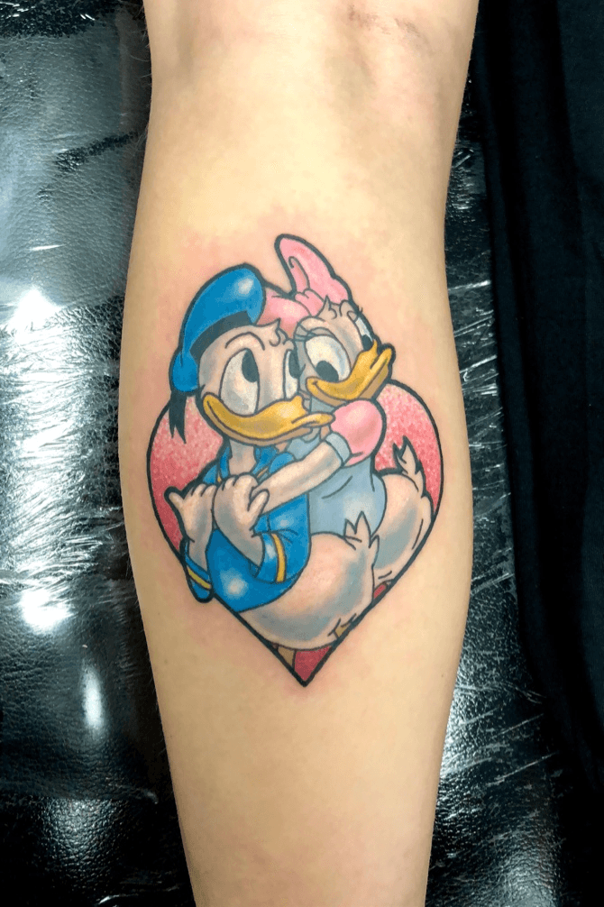 Donald  Daisy Duck tattoo  True love  Mickey tattoo Disney couple  tattoos Tattoos for lovers