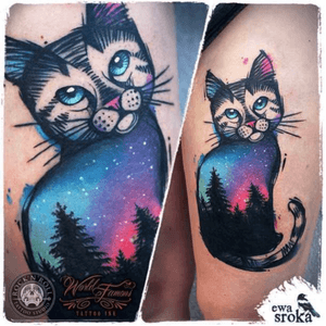 #megandreamtattoo winning a holiday to NYC is great enough, but the idea of meeting Megan and being inked by her would be the most purrfect thing! This isnt by Megan but its a fun style i know she coukd nail!