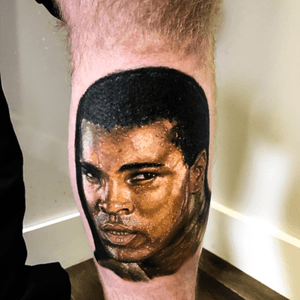 The Greatest by Scott James Campbell #tattoooftheday #Tattoodo #ali #toptattoo #colourrealism #realism #portrait 
