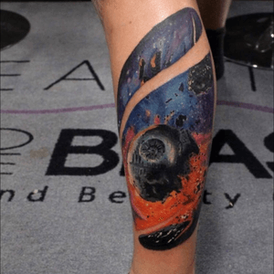 Death star by Søren Ardal(Artdal)  - Beauty and the Beast.                        #ink #starwars #tattoo #sciencefiction #realism #surrealism #inked #ink2016 #starwarstattoo #deathstar #starwarsdeathstar #battlestation #tattoo2016 #tattooaddict 