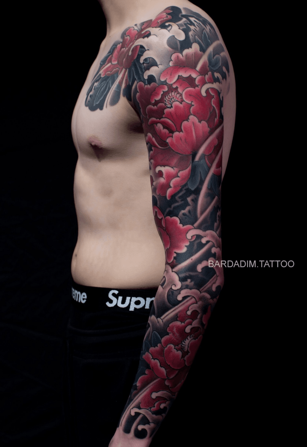 Dayo Tattooer  Full sleeve completed video soon tattoos  fullsleevetattoo full sleeve japanese japanesecollective  japaneseartflowers irezumi irezumicollective geisha lotus koi manga  sakura tattoo buddha blackandred  Facebook