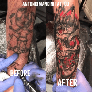 Cover up #coverup#skull#hell#tattoofixers 