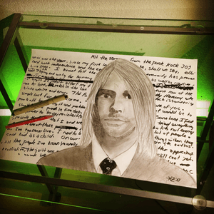 Kurt Cobain with original farewell letter