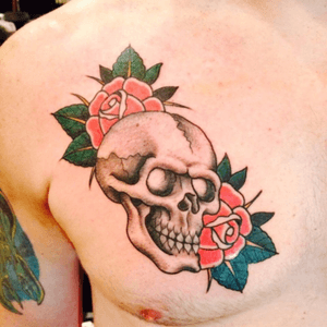 InkSmith and Rogers Pagoda City Tattoo Fest 2015. #skull #roses #inksmithandrogers 