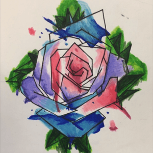 #rose #colour #watercolour #geometric 