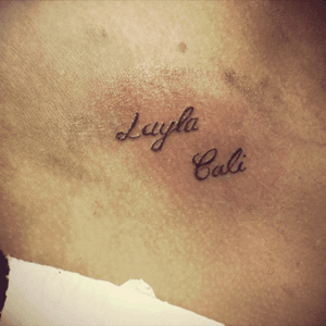 Elegant little names.  #name #small #tattoo #script #letter #black IG@an_geloop