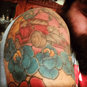 Tatuaje hecho en Mexico por Neohierro #ford1929 #forda #roses #calmatemestad