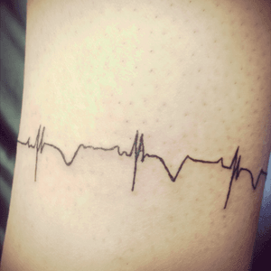 Simplistic anklette, its a portion of my daughters actual ekg. 
