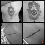 No.86-87 Two sisters #tattoo #hamsa #hamsatattoo #quote #lettering #ribtattoo #bylazlodasilva