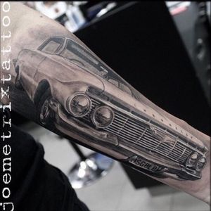 #JoeMetrix #joemetrixtattoo #car #realism #blackandgray 