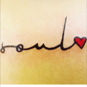 My first tat.My soul deep within me❤️#tatsoul #traditionalheart #sexytattoo #music 
