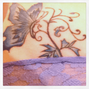 Butterfly original design, freehand by Tommy Houlihan The Bronx NYC  conering scars on my stomach