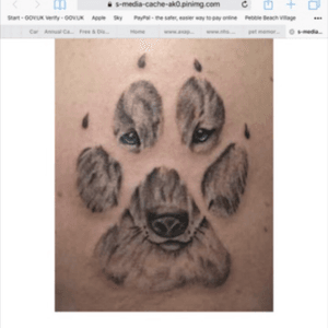 #megandreamtattoo  My dog passed away very recently and I would love to get something similar to this as a tribute to her..