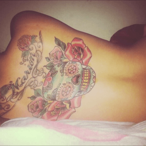  #back #roses #flowers #sugarskull 