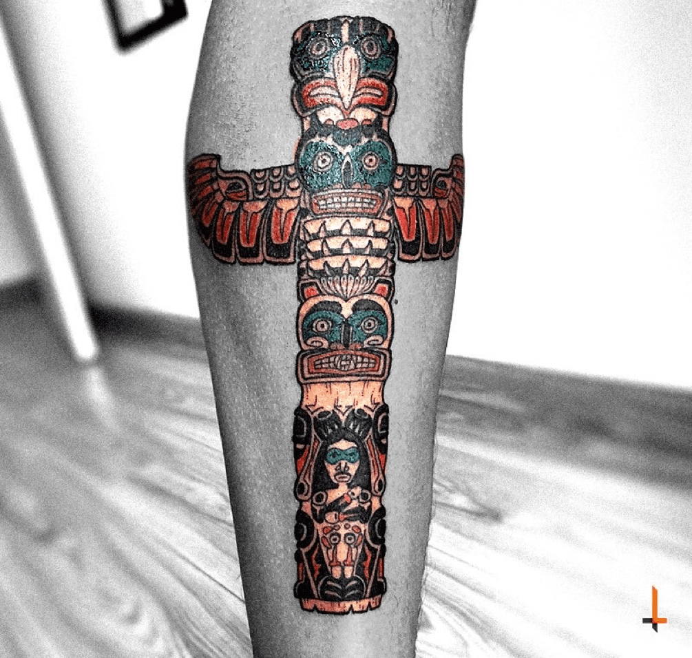 native american totem pole tattoo design  Clip Art Library