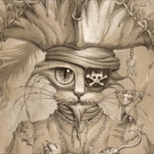 #megandreamtattoo#meganmassacrecontest I'd love to see one of my cat as a pirate, to symbolize their struggle for survive before I adopted them. And the eye patch symbolizes my female cat that doesn't have an eye and all the injuries my cats had before coming do my home. Please, Megan!!