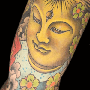 Tattoo by Lark Tattoo artist/owner Bruce Kaplan. See more of Bruce's work here: http://www.larktattoo.com/long-island-team-homepage/bruce/  #buddha #buddhatattoo #budhism #japanesetattoo #japanesetattoos #japaneseflower #colortattoo #halfsleeve #halfsleevetattoo #armtattoo #tattooart #tattooideas #tattoo #tattoos #tat #tats #tatts #tatted #tattedup #tattoist #tattooed #tattoooftheday #inked #inkedup #ink #tattoooftheday #amazingink #bodyart #tattooig #tattoosofinstagram #instatats  #larktattoo #larktattoos #larktattoowestbury #westbury #longisland #NY #NewYork #usa #art