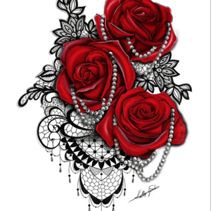 #megantattoodream love black & grey... and red roses 