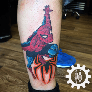 #spiderman #tattoo #marvel #comic #art #ink #colour #spidey #bright #thevault 