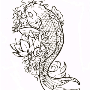 I would like this Koi Fish on my back left side #megandreamtattoo