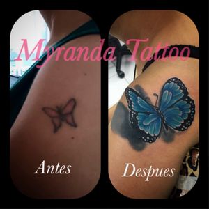 #CoverUpTattoos #beforeandafter #butterflytattoo #mexicantattoo #CiudadTattooMéxico #myrandatattoo 