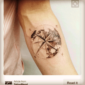 Map and compass tatoo- just can't decide which one , there are so many beautiful designs!