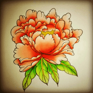 This was the drawing, the peony ended up on my shoulder. It was a difficult place to tattoo, but I love the way it turned out. #peonytattoo #peonyflower #duncandaruma 