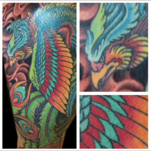 Tattoo by Lark Tattoo artist/owner Bruce Kaplan. #japanese #pheonix #japanesephoenix #color #colorful #smoke #brucekaplan #owner #artist #ownerartist #artistowner #LarkTattoo #LarkTattooWestbury #NY #BestOfLongIsland #VotedBestOfLongIsland #BestOfNYC #VotedBestOfNYC #VotedNumber1 #LongIsland #LongIslandNY #NewYork #NYC #TattoosEvenMomWouldLove  #NassauCounty #tattoo #tattoos #tat #tats #tatts #tatted #tattedup #tattoist #tattooed #tattoooftheday #inked #inkedup #ink #tattoooftheday #amazingink #bodyart