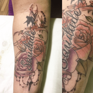 Floral add-on done the other day. Lettering and bird not done by me