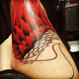 Ouch ouch ouch! #tattooing #pheonixtattoo #oriental #colouring 