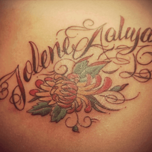 My daughters name with her birth month flower