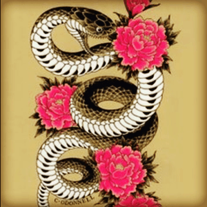 #dreamtattoo #amijames #lovehatetattoo #miami #dreamtattoo #snake #japanese #holiday #please #winner? #tattooedgirls #peterborough #england 