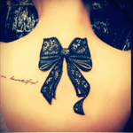 Already confacted my tattoist about this being my next one but on the back of my thigh under my bum crease ☺️☺️☺️☺️ #bow #dotwork #smalllines #loveit #thightattoo