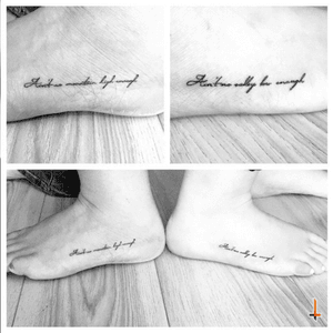 Nº142-143 Ain't no mountain high enough, Ain't no valley low enough #tattoo #littletattoo #lettering #mon #daughter #momanddaughter #specialbond #family #love #marvingaye #tammiterrell #bylazlodasilva