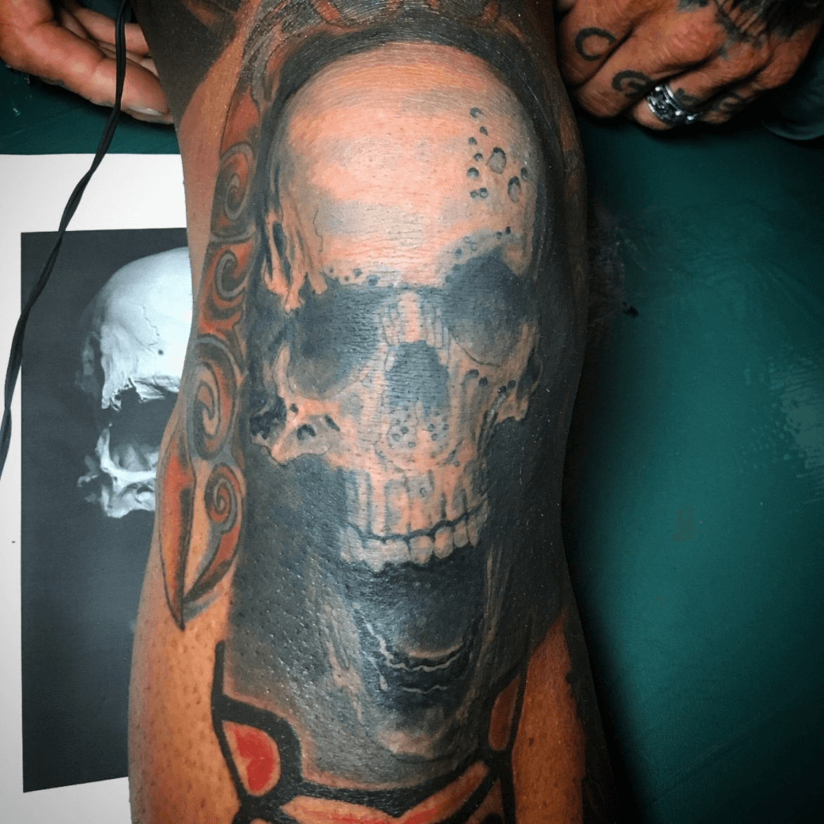 skull kneecap by 2FaceTattoo on DeviantArt