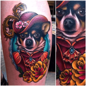 #megandreamtattoo this is my most favourite tattoo ever. Id LOVE this but with my dog in it!