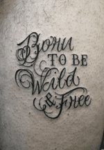 Lettering done by tattoo artist Silvia Akuma