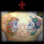 #mexican #skull tattoo done by LAN at La verite est ailleurs #bordeaux 