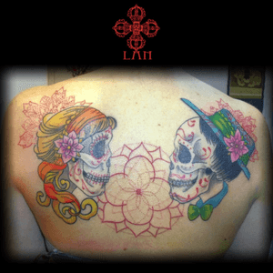 #mexican #skull tattoo done by LAN at La verite est ailleurs #bordeaux 