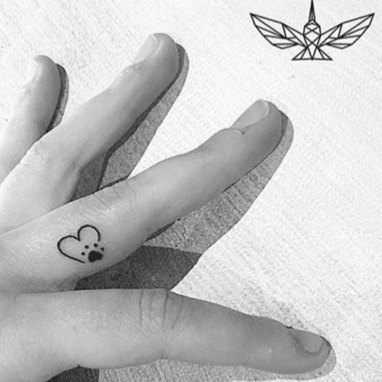 Buy Paw Prints Heart Temporary Tattoo Online in India  Etsy