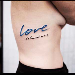 Bang bang tattoos "Love is Hard Work"  #quote #love 