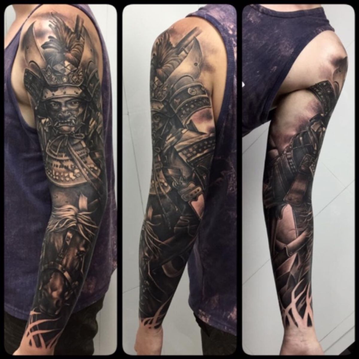 Tattoo uploaded by Matt Murphy • Full sleeve knocked out in 3 days at Celebrity Ink Phuket #japanese #blackandgrey #realistic #samurai #fullsleeve • Tattoodo Tattoo uploaded by Matt Murphy • Full sleeve knocked out in 3 days at Celebrity Ink Phuket #japanese #blackandgrey #realistic #samurai #fullsleeve • Tattoodo