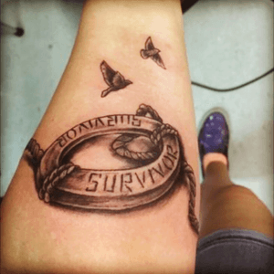 My first tattoo 07-28-2015Done by Nate at Addictions in Fargo, ND #survivorofsuicide