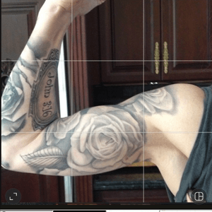 Big ass rose tattoo #rosetattoo #blackandgray 