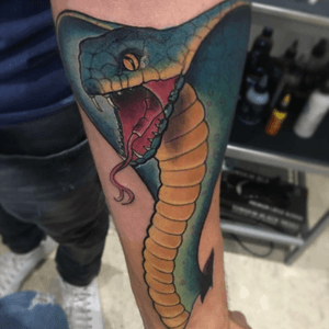 #cobra #snake #snaketattoo #neotraditional #color 