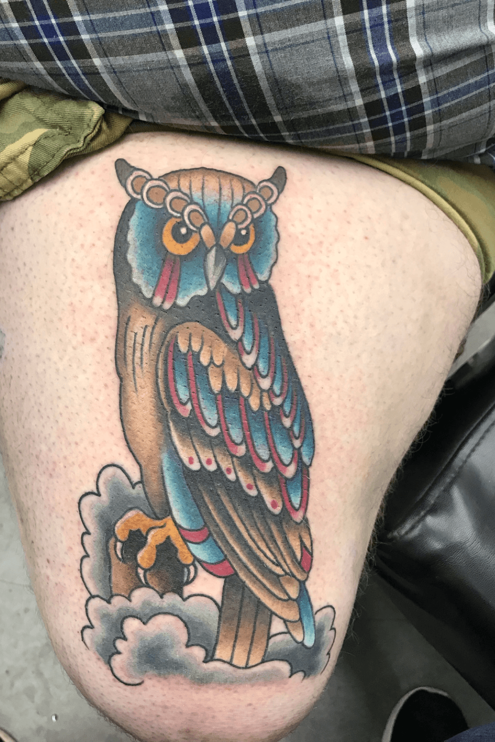 Woodfarm   Owl and all seeing eye tattoo tattooflash flash