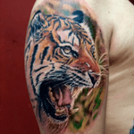 Tiger Realistic tattoo #tiger #tattoo #realistic #color 